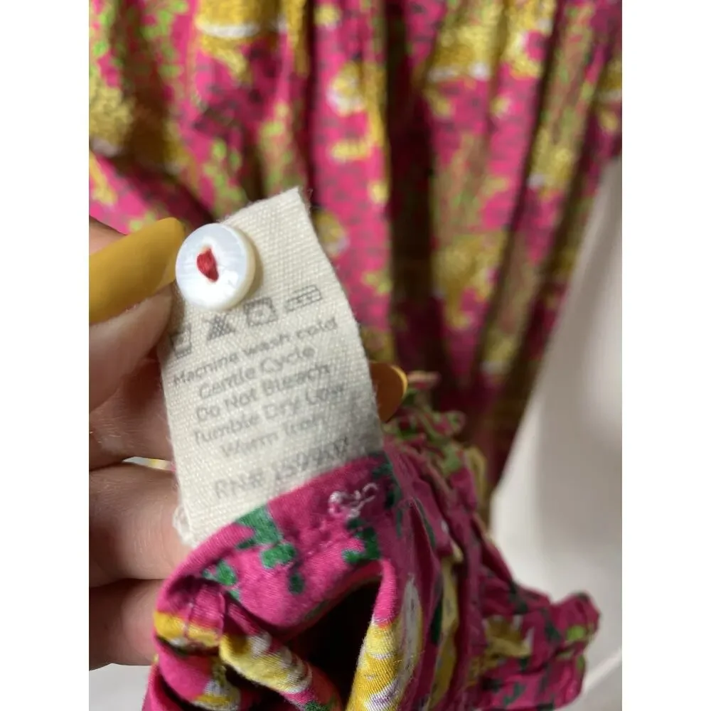 Printfresh Bagheera Pintuck Sleep Dress Women's Plus 1X Cotton Pink Leopard - Picture 7 of 7